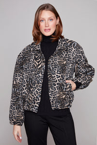 Carre Noir Wild Streak Printed Snap-Front Jacket