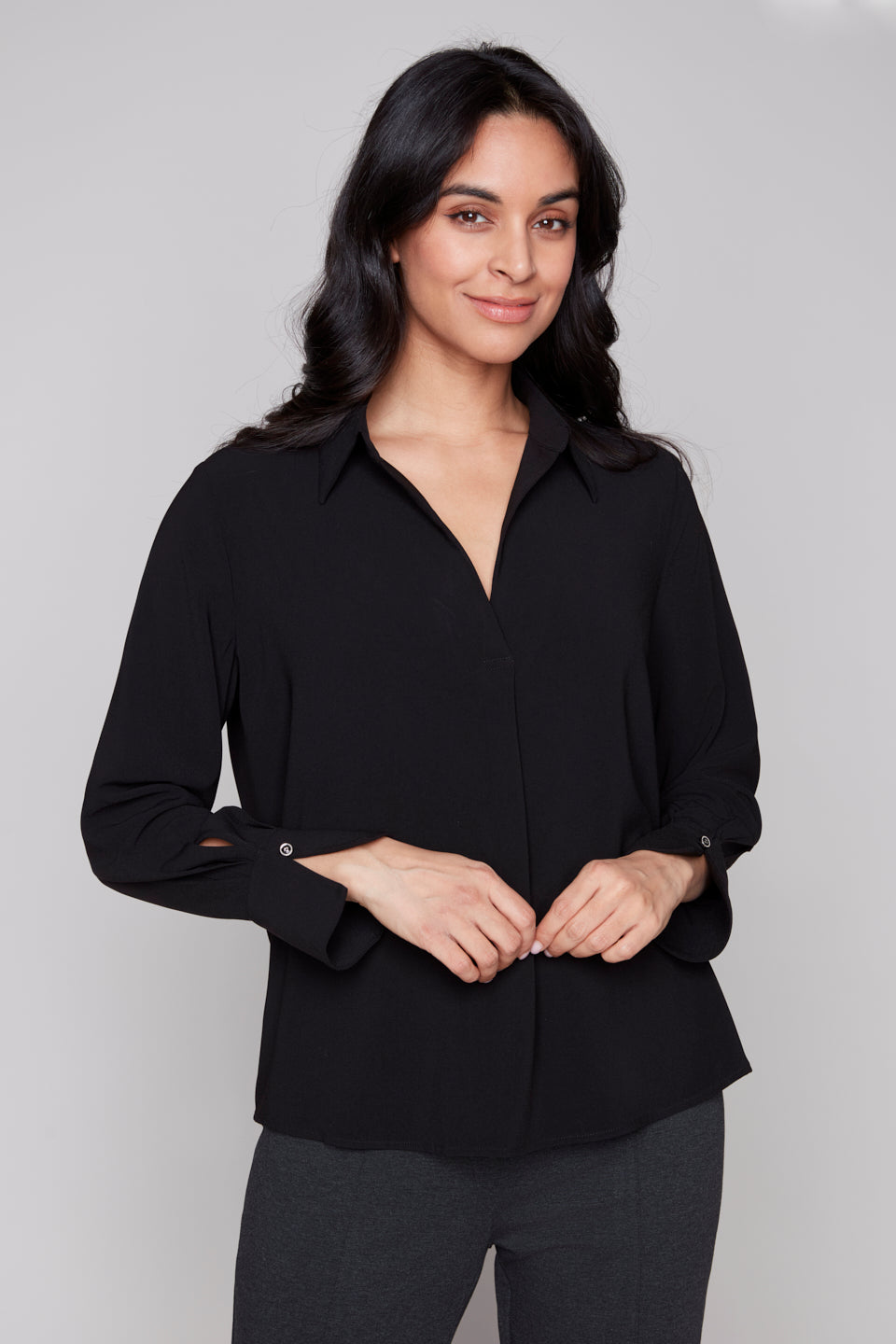 Carre Noir ChicSoft Collared Blouse