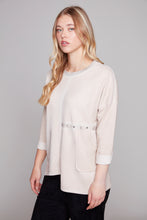 Load image into Gallery viewer, Carre Noir Embellished Soft Touch Tunic
