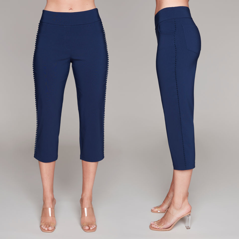 Compli K Pom-Pom Trim Cropped Pants