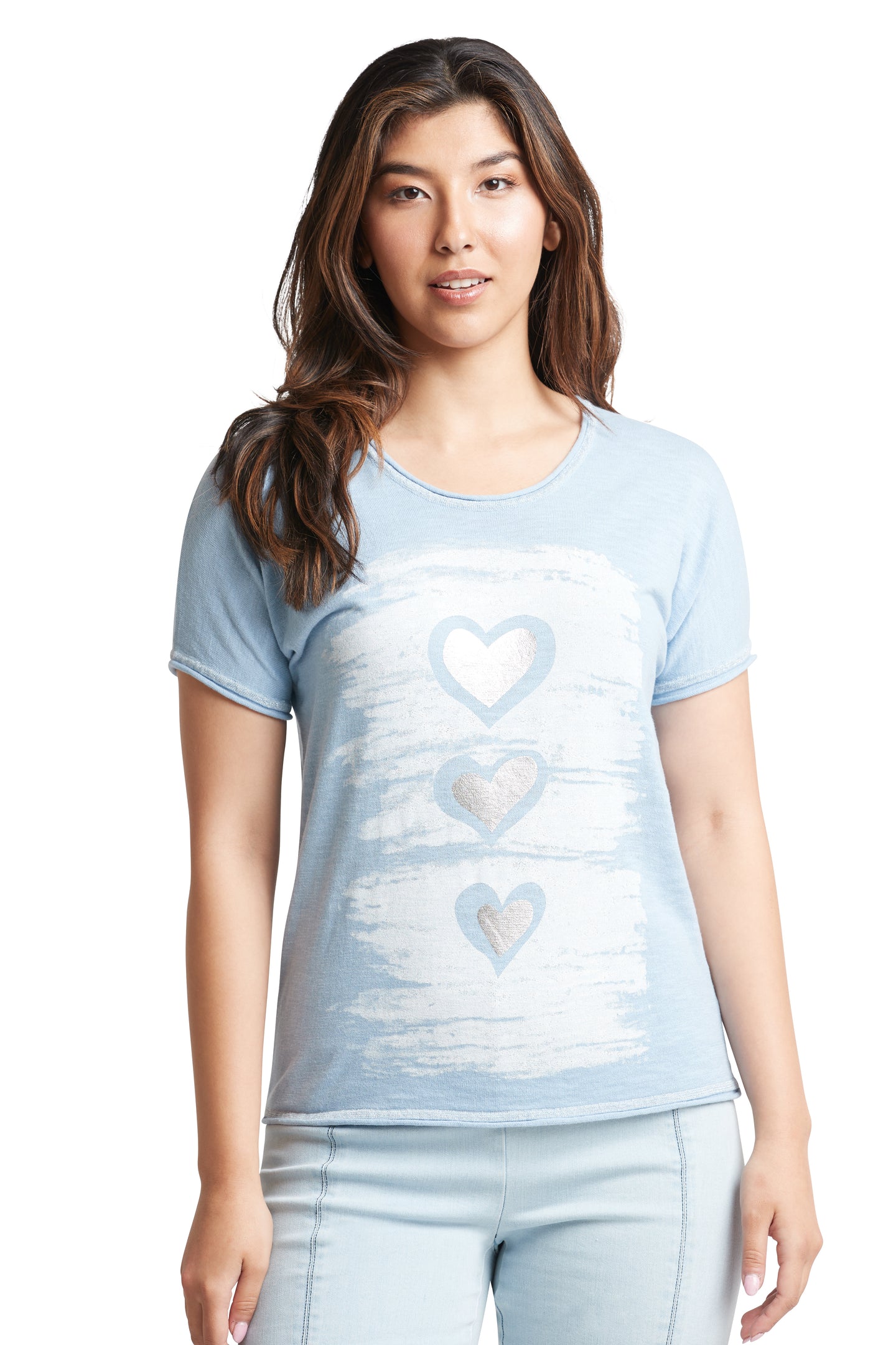 Carré Noir Top Coeur